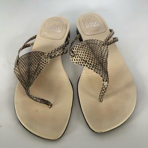 Stuart Weitzman Roccia Seasnake triangle sandals